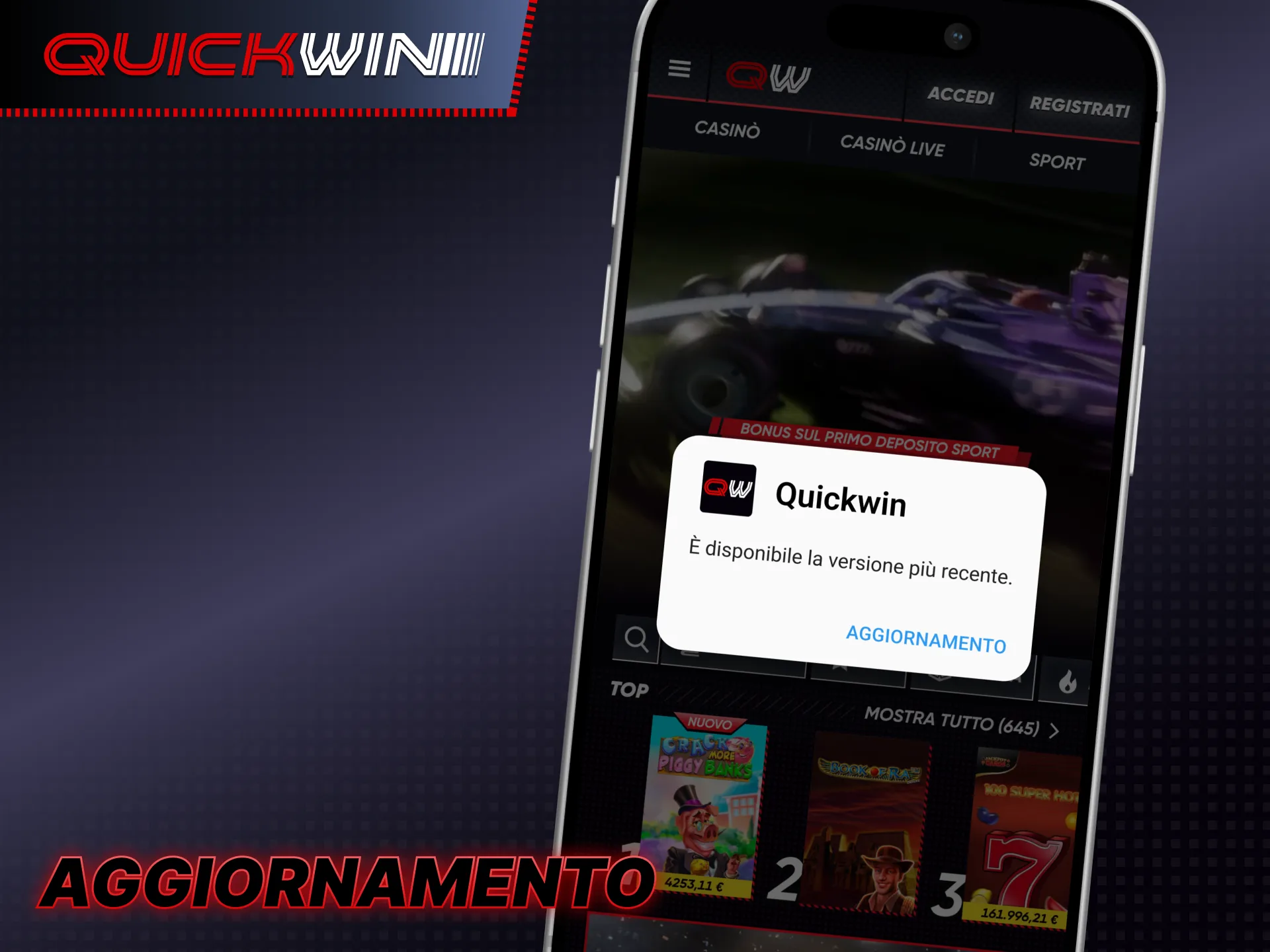 Scopri come aggiornare l'app Quickwin sul tuo dispositivo.