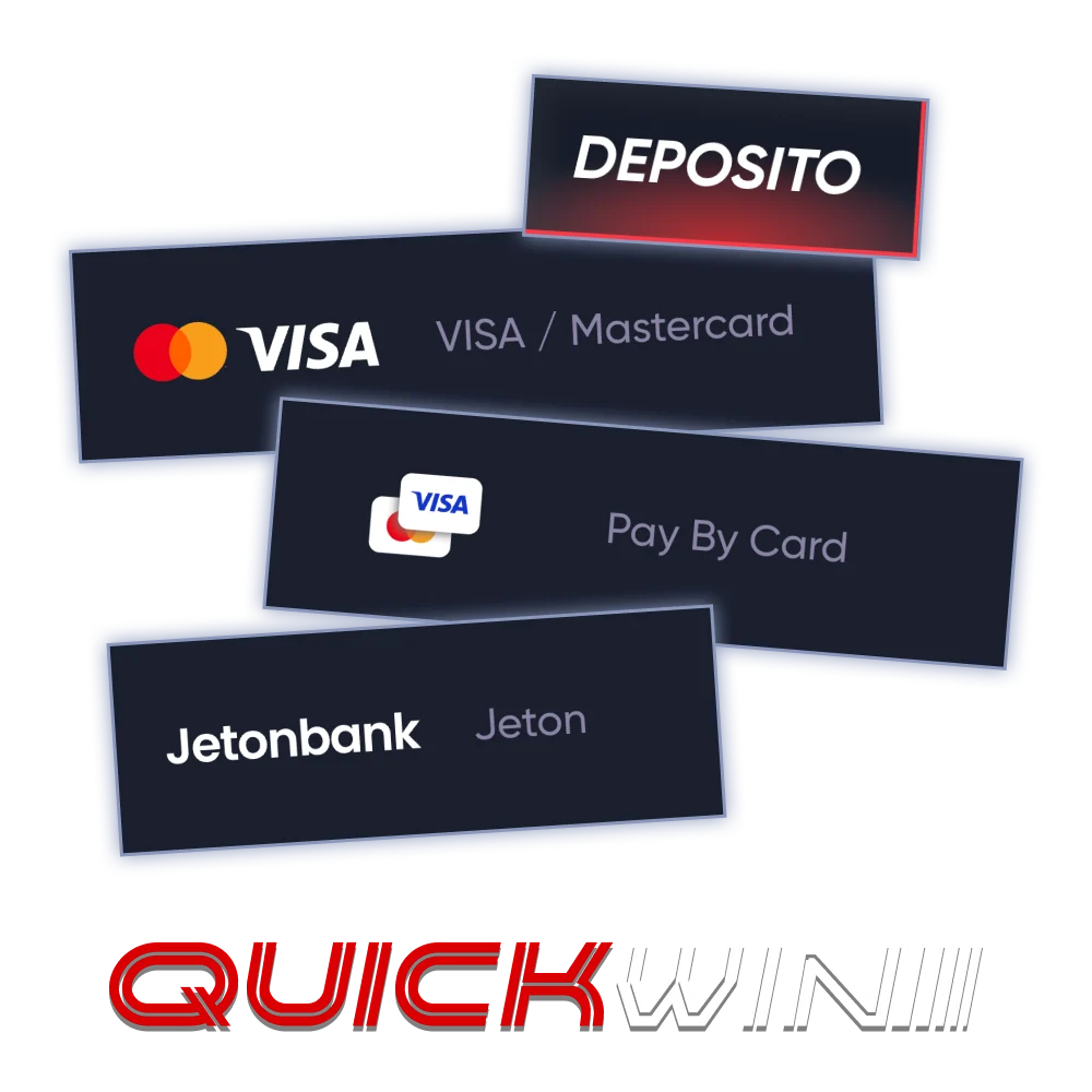 Effettua depositi in modo semplice e veloce con la piattaforma ufficiale Quickwin.