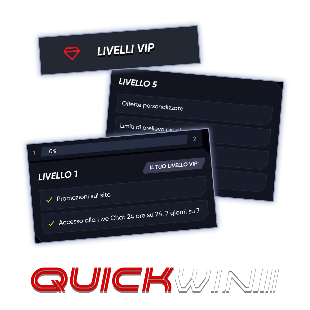 Unisciti al programma VIP sulla piattaforma ufficiale di Quick Win.
